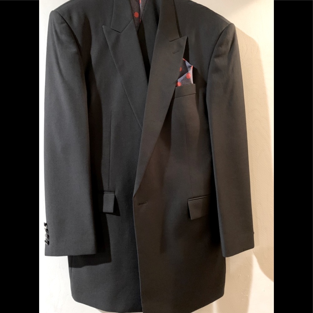 Men’s Black 3 piece Stacy Adams suit 42 L 35W